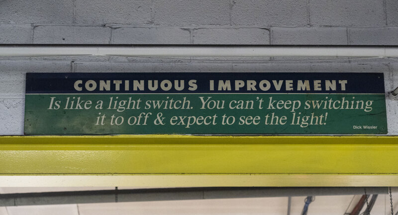 continuous improvement sign