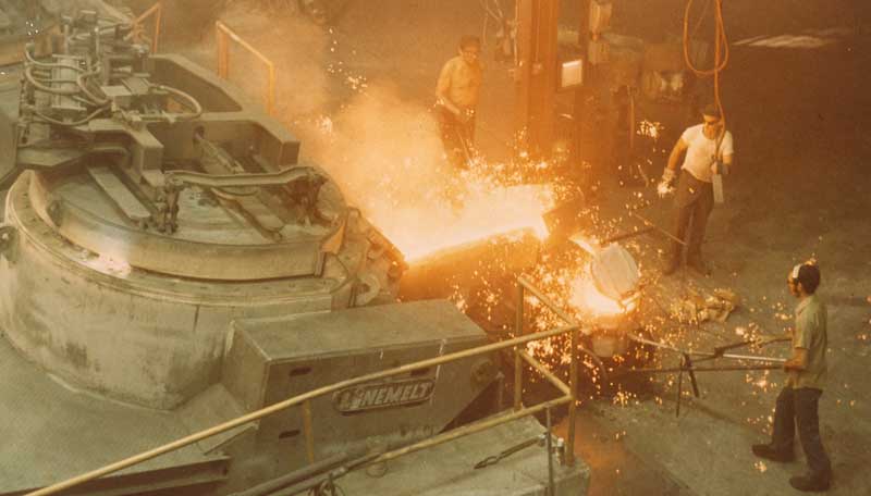 Workers in the foundry